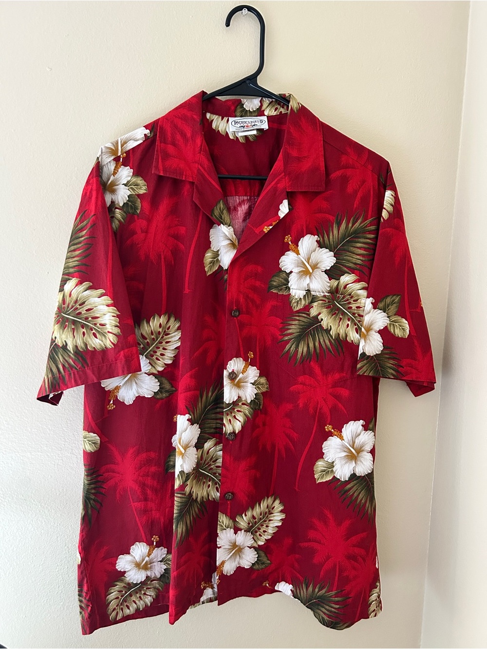 Red Hawaiian Floral Camp Collar Shirt - Paradise Road